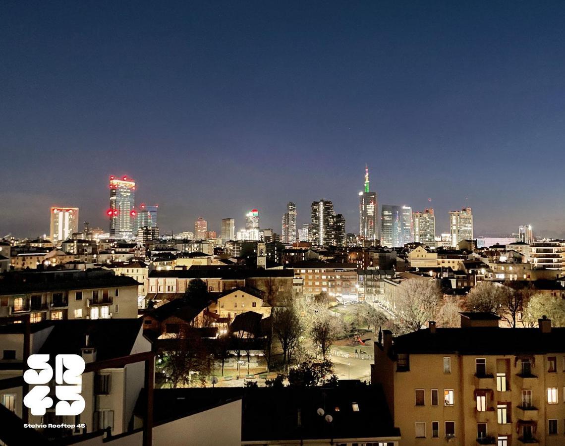 Stelvio Rooftop - Penthouse Skyline With Terrace And Jacuzzi Milan Bagian luar foto